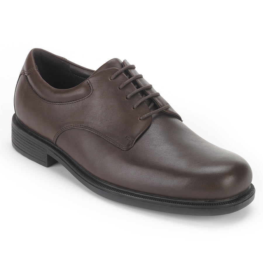Chocolate Brown With Black Sole Rockport Men's Margin Leather Casual Oxford