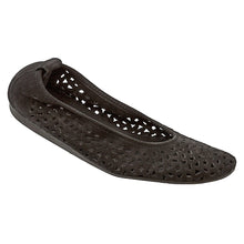 Load image into Gallery viewer, Noir Black Arche Women&#39;s Lilly Perforated Nubuck Ballet Flat Profile View
