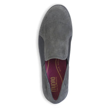 Load image into Gallery viewer, Grey Munro Women&#39;s Clay Suede And Elastic Slip On Shoe Top View
