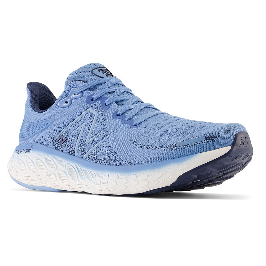 Blue With White New Balance Men's Fresh Foam X 1080V12 Hypoknit Running Sneaker