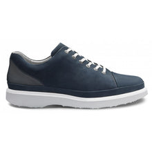 Load image into Gallery viewer, Navy With Grey Sole Samuel Hubbard Men&#39;s Fast Nubuck Casual Cap Toe Sneaker Side View

