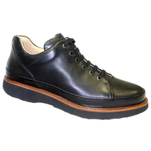 Load image into Gallery viewer, Black With Tan Trim Samuel Hubbard Men&#39;s Leather Dress Fast Casual Oxford Profile View
