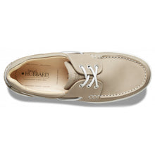 Load image into Gallery viewer, Natural Beige With White Samuel Hubbard Men&#39;s New Endeavor 3 Eye Moc Leather Boat Shoe Top View
