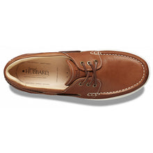 Load image into Gallery viewer, Tan With White Sole Samuel Hubbard Men&#39;s New Endeavor 3 Eye Moc Leather Boat Shoe Top View

