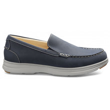Load image into Gallery viewer, Blue With White Sole Samuel Hubbard Men&#39;s Blue Skies Nubuck Casual Slip On Side View
