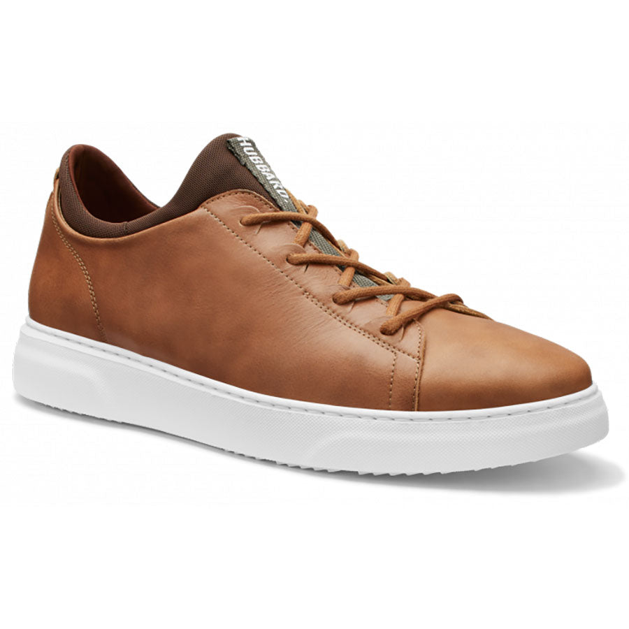 Burnish Tan With White Sole Samuel Hubbard Men's Flight Low Leather Casual Sneaker Profile View