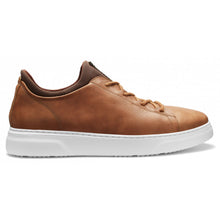 Load image into Gallery viewer, Burnish Tan With White Sole Samuel Hubbard Men&#39;s Flight Low Leather Casual Sneaker Side View
