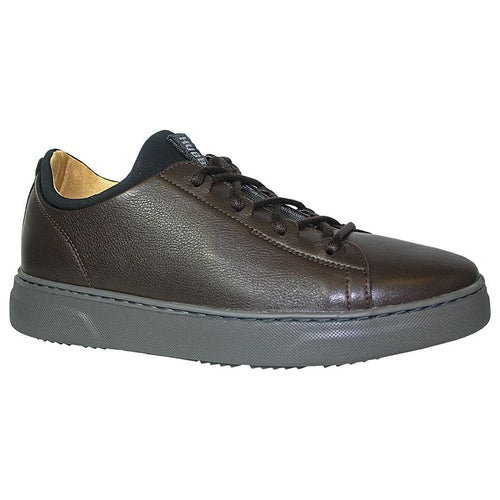 Dark Brown And Black With Grey Sole Samuel Hubbard Men's Flight Leather Casual Sneaker