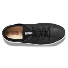 Load image into Gallery viewer, Black With White Sole Samuel Hubbard Men&#39;s Flight Leather Casual Sneaker Top View
