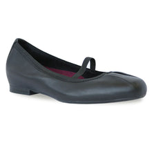 Load image into Gallery viewer, Black Munro Women&#39;s Tina Leather Mary Jane Ballet Flat Profile View
