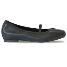 Load image into Gallery viewer, Black Munro Women&#39;s Tina Leather Mary Jane Ballet Flat Side View
