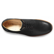 Load image into Gallery viewer, Black With Tan Trim Samuel Hubbard Men&#39;s Rainy Day Founder Waterproof Leather Casual Oxford Top View
