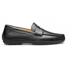 Load image into Gallery viewer, Black Samuel Hubbard Men&#39;s Free Spirit Leather Penny Loafer Side View
