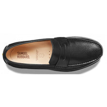 Load image into Gallery viewer, Black Samuel Hubbard Men&#39;s Free Spirit Leather Penny Loafer Top View

