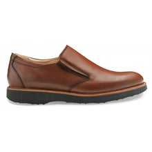 Load image into Gallery viewer, Whiskey Brown With Dark Brown Sole Samuel Hubbard Men&#39;s Frequent Traveler Leather Casual Slip On Side View
