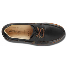 Load image into Gallery viewer, Black With Brown Samuel Hubbard Men&#39;s Camplite Leather Boat Shoe Oxford Top View
