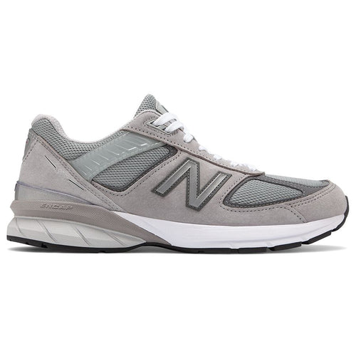 Grey With White New Balance Men's M990GL5 Suede And Mesh Running Sneaker