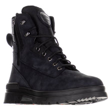 Load image into Gallery viewer, Black Pajar Men&#39;s Maddox Waterproof Suede And Nylon Combat Styled Winter Boot Profile View
