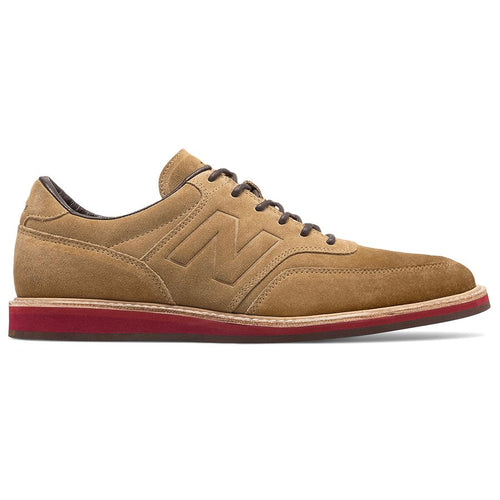 Brown Tan With Maroon Sole New Balance Men's MD1100V1DB Nubuck Casual Sneaker