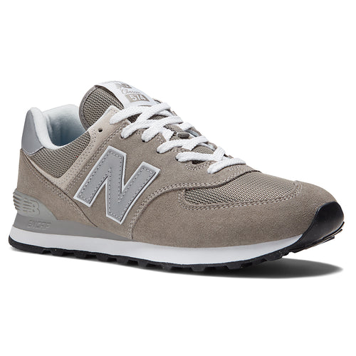 Greyish Brown With Tan And White New Balance Men's ML574EVG Suede And Mesh Sneaker