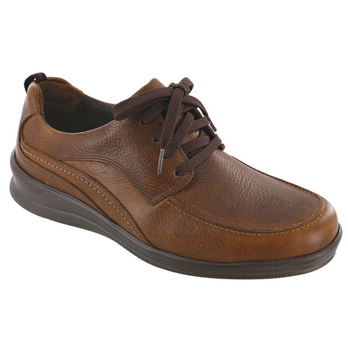 Brown With Black Sole SAS Men's Move On Leather Walking Oxford Profile View