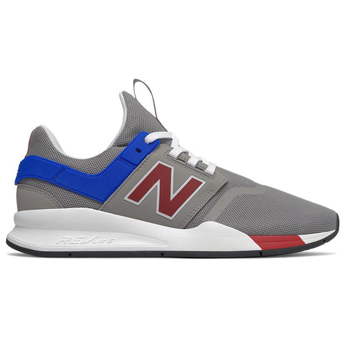 Marblehead Grey With Blue And White And Red New Balance Men's MS247FN Synthetic Athletic Sneaker