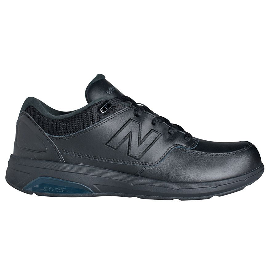 Black New Balance Men's MW813BK Leather Walking Sneaker