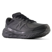 Load image into Gallery viewer, Black New Balance Men&#39;s Fresh Foam X 840 Leather Walking Sneaker Profile View
