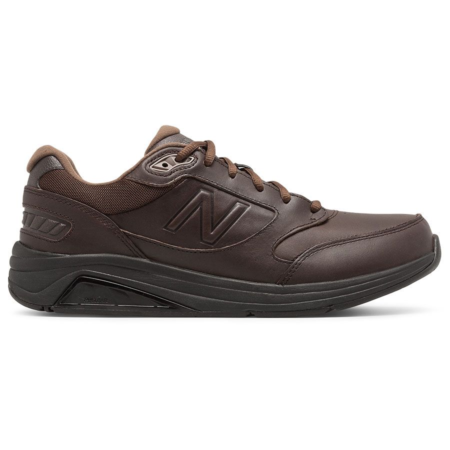 Brown With Black Sole New Balance Men's MW928BR3 Leather Walking Sneaker