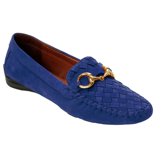 Royal Blue Robert Zur Women's Perlata Cashmere Suede Loafer
