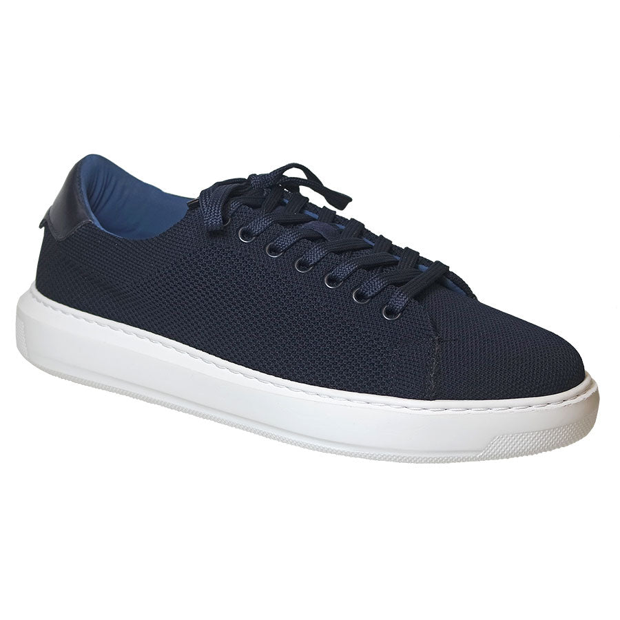 Navy With White Sole GBrown Men's Puff K419 Knit Casual Sneaker