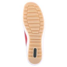 Load image into Gallery viewer, Flamme Red And Tan With White Remonte Women&#39;s R1432 Leather Casual Sneaker Sole View
