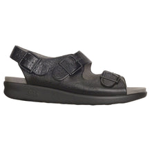 Load image into Gallery viewer, Black SAS Women&#39;s Relaxed Leather Triple Strap Sandal Side View
