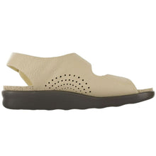 Load image into Gallery viewer, Natural Beige With Black Sole SAS Women&#39;s Relaxed Leather Triple Strap Sandal Side View
