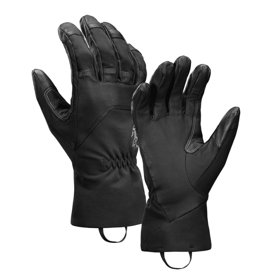 Black Arcteryx Unisex Fabric And Leather Rope Glove