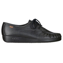 Load image into Gallery viewer, Black SAS Women&#39;s Siesta Leather Casual Moccasin Shoe Side View
