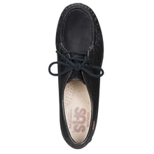 Load image into Gallery viewer, Black SAS Women&#39;s Siesta Leather Casual Moccasin Shoe Top View
