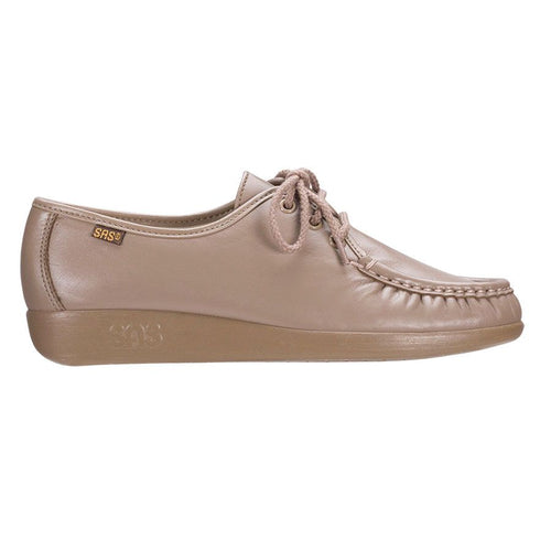 Mocha Light Brown SAS Women's Siesta Leather Casual Moccasin Shoe