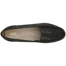 Load image into Gallery viewer, Nero Black SAS Women&#39;s Simplify Snake Print Suede Dress Casual Loafer Top View
