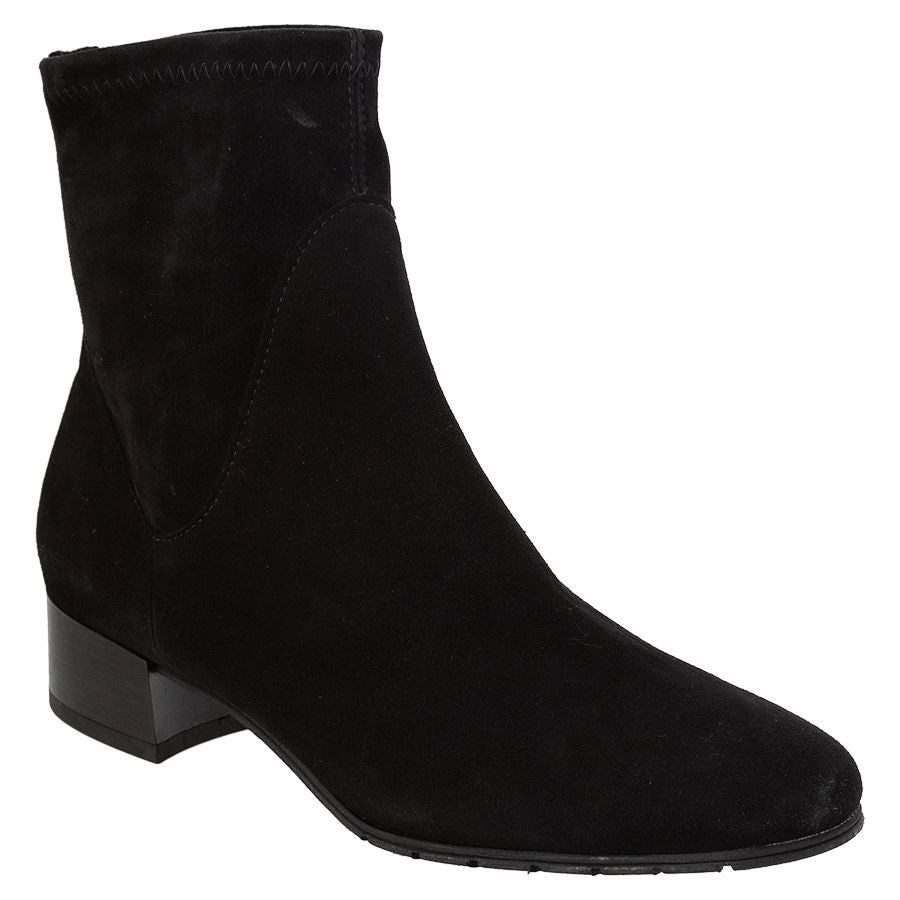 Black Brunate Women's Betty Stretch Suede Dressy Ankle Boot