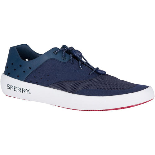 Navy And Blue With White And Red Sole Sperry Topside Men's Flx Dck Cvo Ultralite Mesh And Synthetic Casual Sneaker