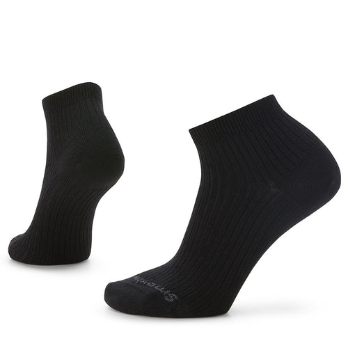 Black Smartwool Women's Everyday Texture Ankle Boot Wool Blend Socks