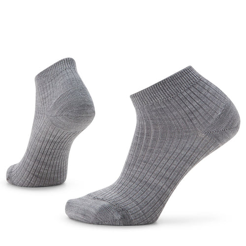Light Grey Smartwool Women's Everyday Texture Ankle Boot Wool Blend Socks