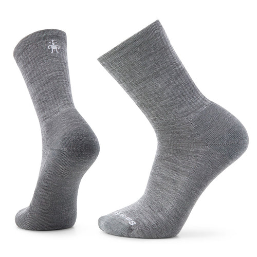 Grey Smartwool Men's Everyday Solid Rib Crew Merino Wool Socks
