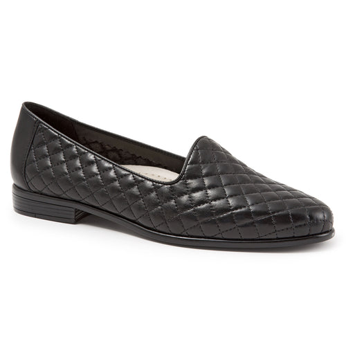 Black Trotters Women's Liz Quilted Leather Loafer