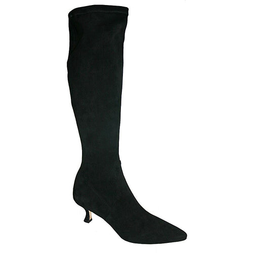 Black Eliana Women's Tribeca Suede Over The Knee Dressy Heeled Boot
