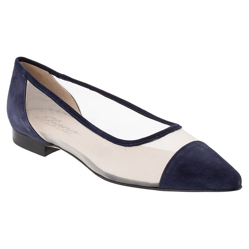 Navy Eliana Women's Ultimate Suede And Mesh Pointy Toe Loafer