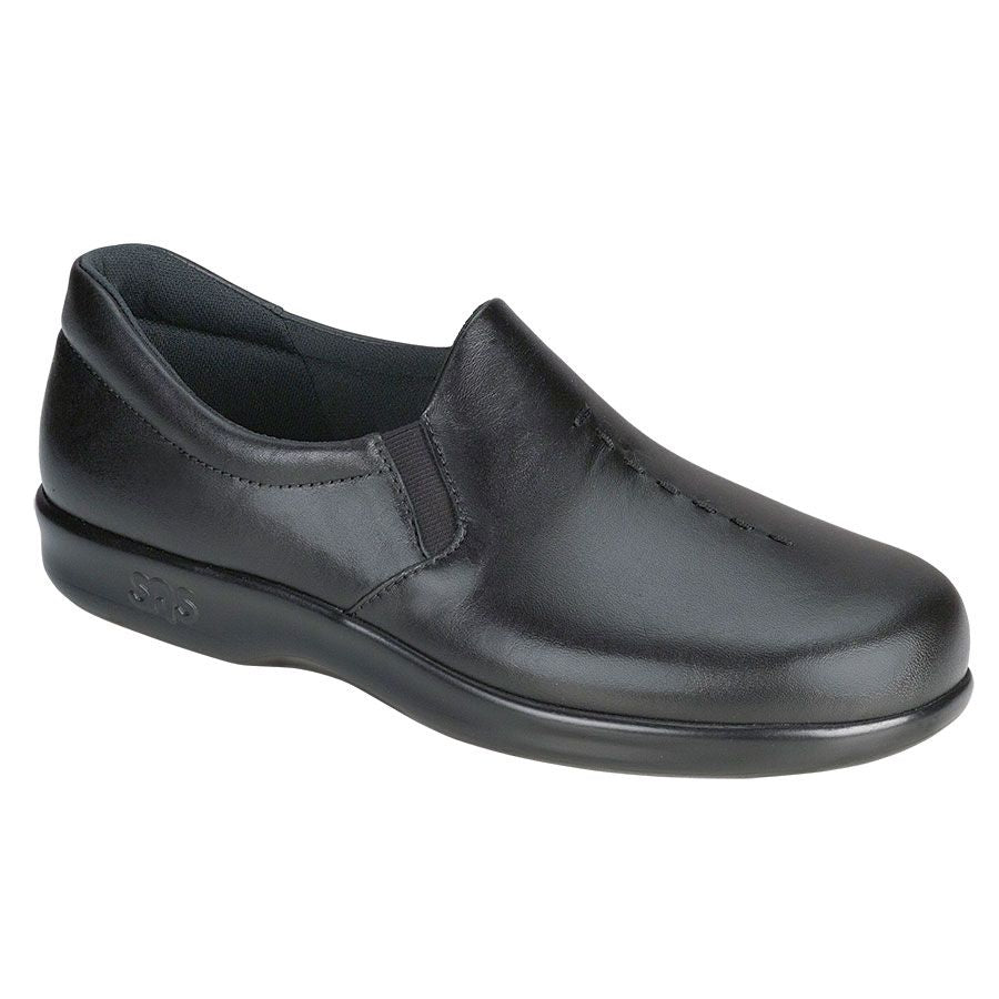 Black SAS Women's Viva Leather Casual Loafer Profile View