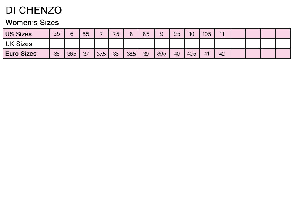 Di Chenzo size chart