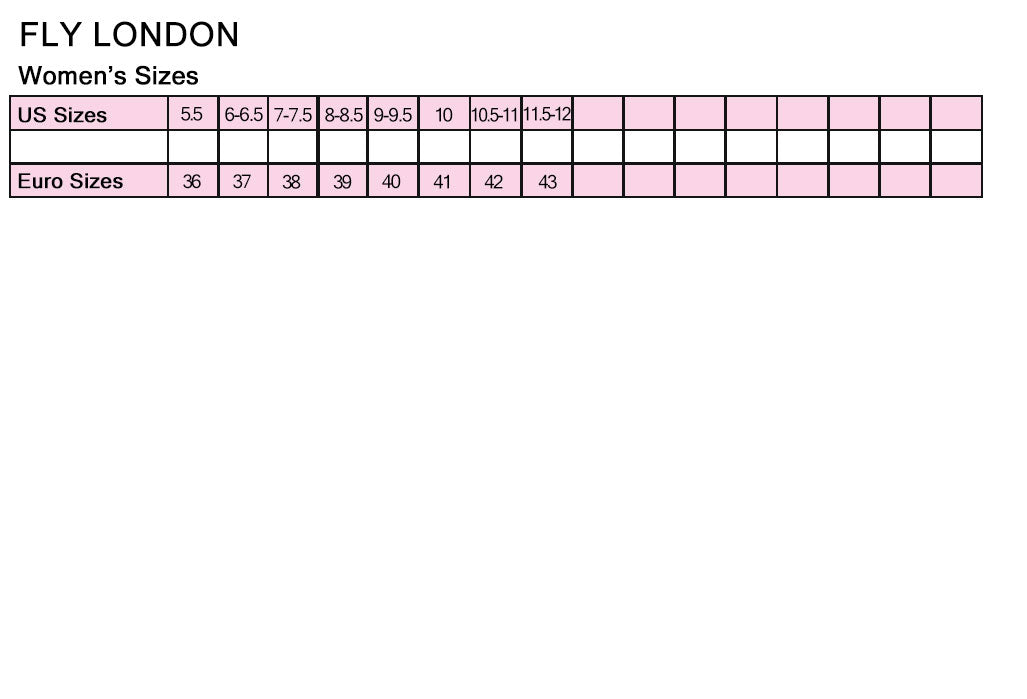 Flylondon size chart